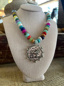 One-of-a-kind Horse Medallion Necklace
