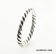Sterling Silver Rope Twist Band Ring