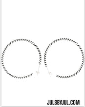 Load image into Gallery viewer, Sterling Silver Twisted Rope Large Hoops

