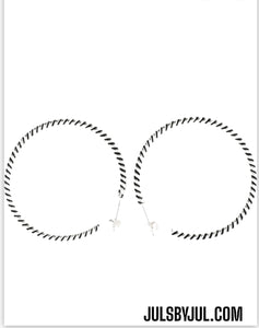 Sterling Silver Twisted Rope Large Hoops