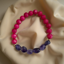 Load image into Gallery viewer, Amethyst and Jade Bracelet
