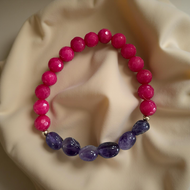 Amethyst and Jade Bracelet