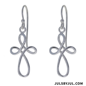 Sterling Silver Cross Earrings