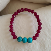 Load image into Gallery viewer, Turquoise and Jade Bracelet
