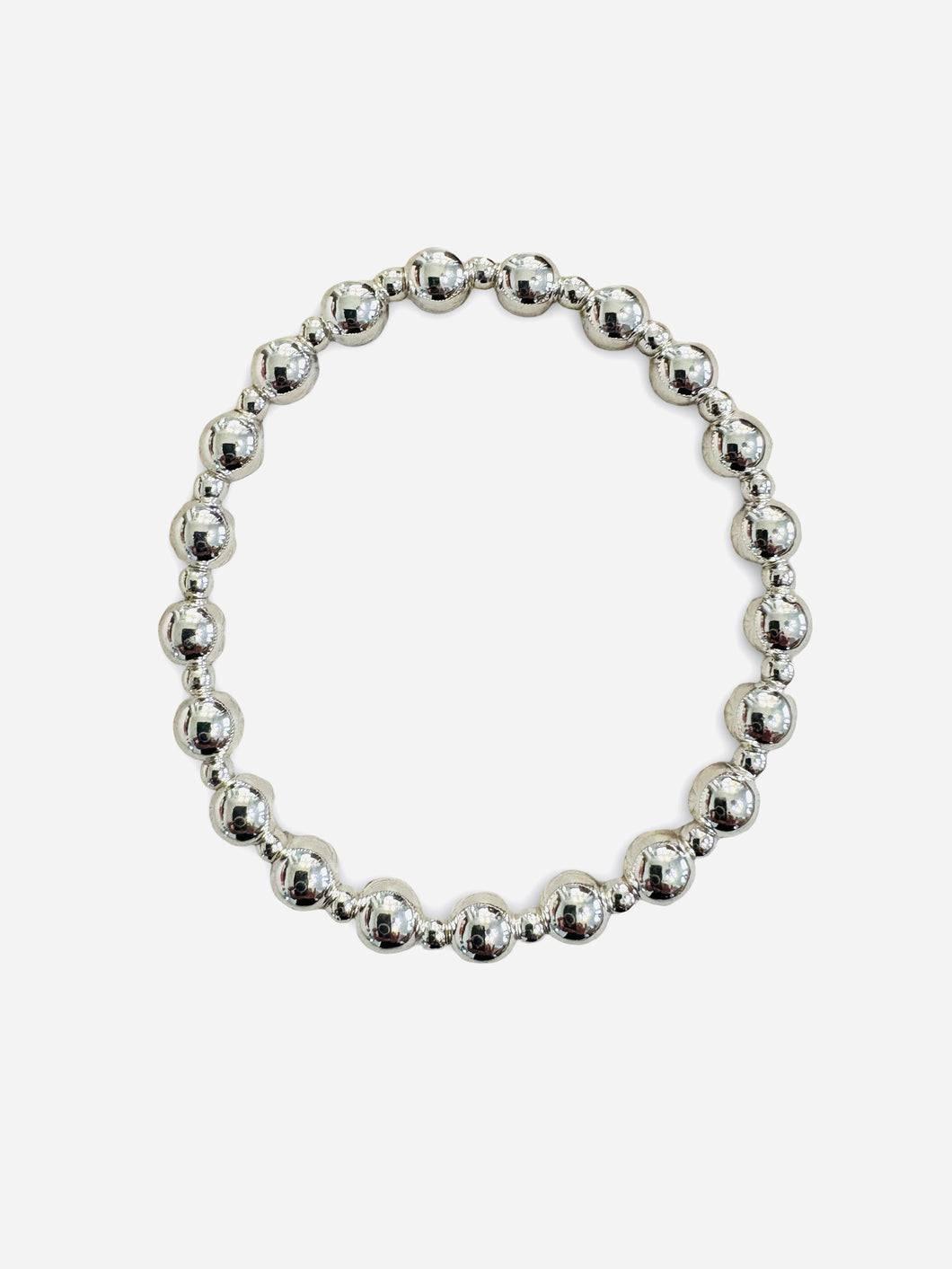 6MM/3MM Silver Bracelet