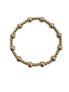 6MM/3MM Triple Bead Gold Bracelet