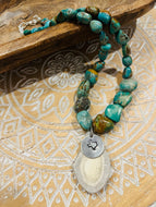 Turquoise Stag Horn Necklace