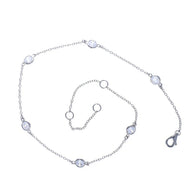 Floating Cubic Zirconia Anklet