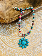 Turquoise Multi Stone Necklace