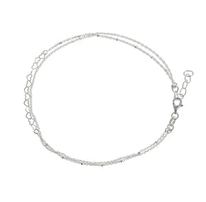 Double Stranded Heart Anklet