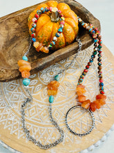 Load image into Gallery viewer, Long Carnelian and Turquoise Necklace
