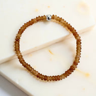 Carnelian 6MM Silver Bracelet