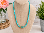 One-of-a-kind Turquoise and Amazonite Necklace