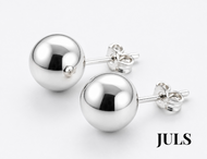 Sterling Silver 8mm Round Stud Earrings