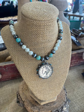 Load image into Gallery viewer, One-of-a-kind Pearl and Jasper Medallion Necklace
