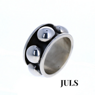 Beaded Sterling Silver Band Ring
