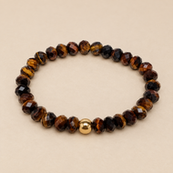 One-of-a-kind tigers eye faceted bracelet