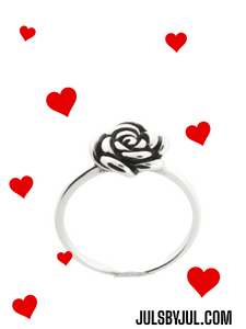 Rose Sterling Silver Ring