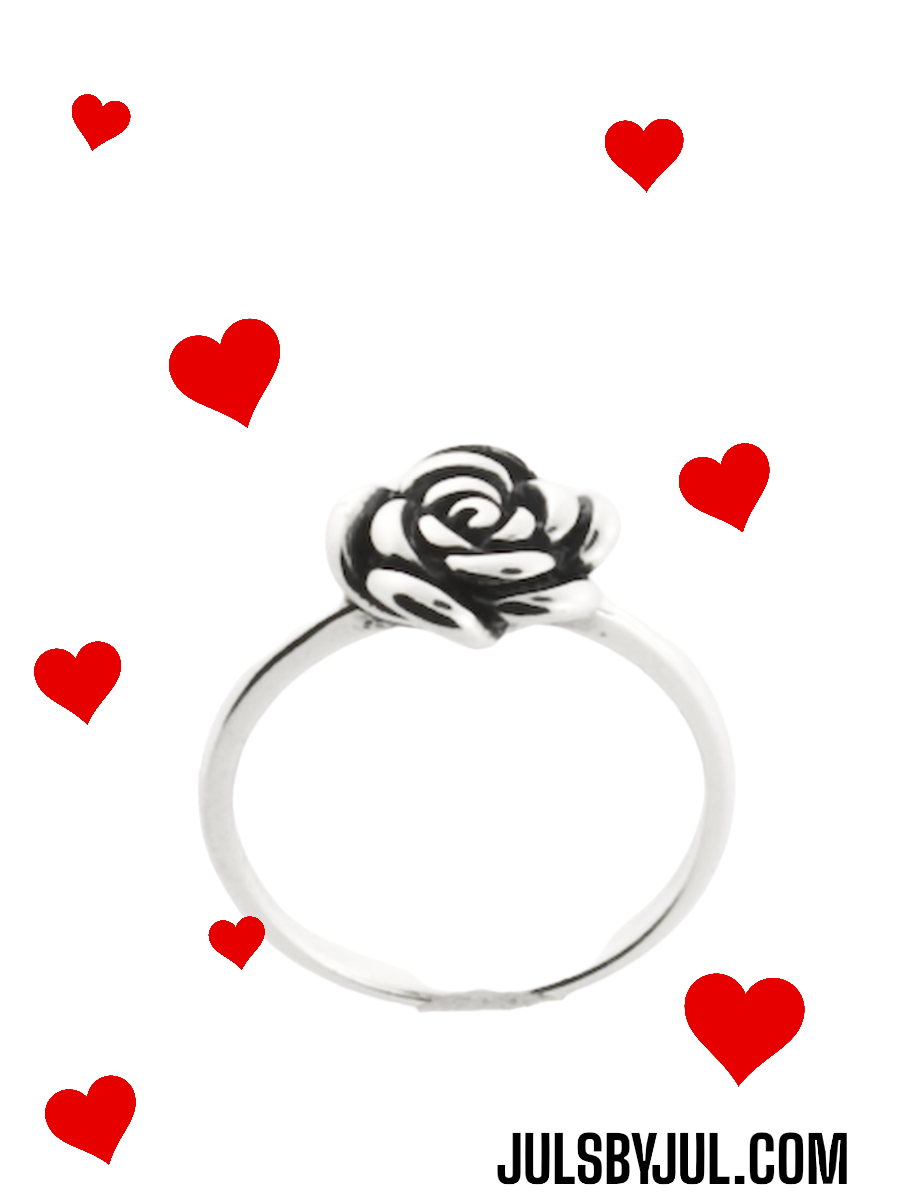Rose Sterling Silver Ring