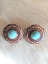 Load image into Gallery viewer, Turquoise Clip-on Earrings
