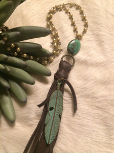 Leather Tassel Necklace
