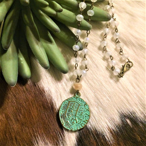 Stamped Double Sided Cross Necklace
