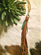 Leather Tassel Necklace