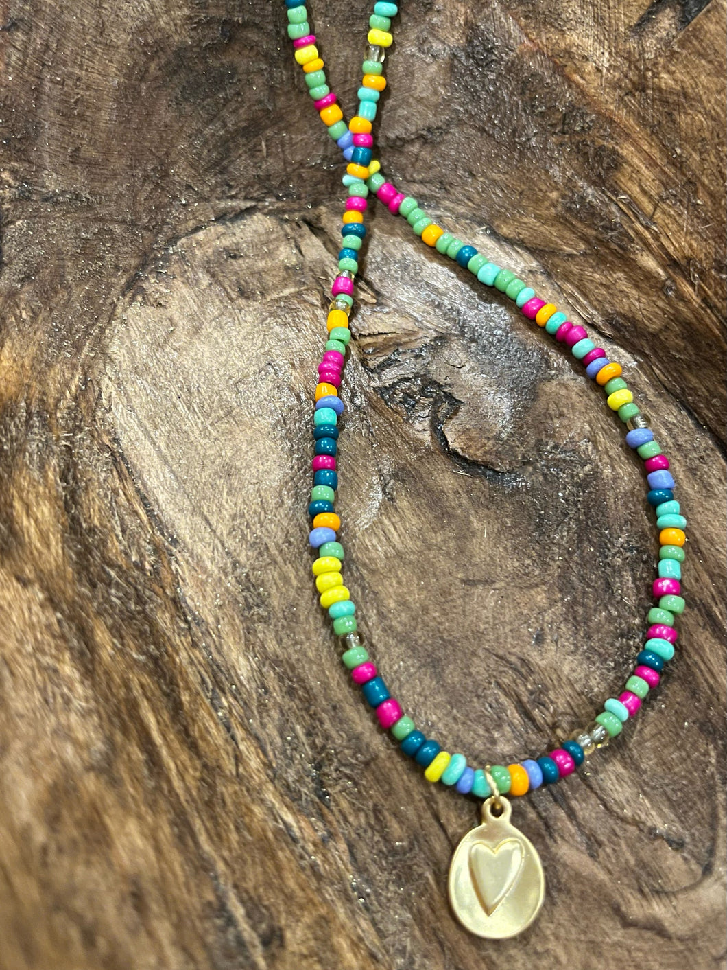 Stamped Heart Necklace