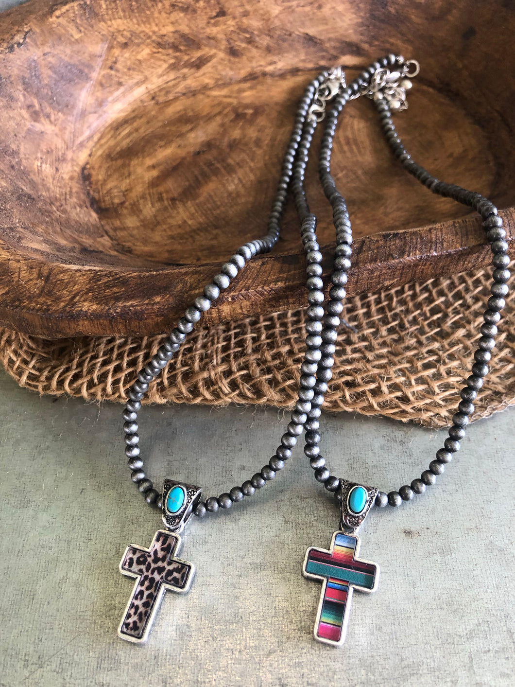 Navajo Pearl Cross Necklace