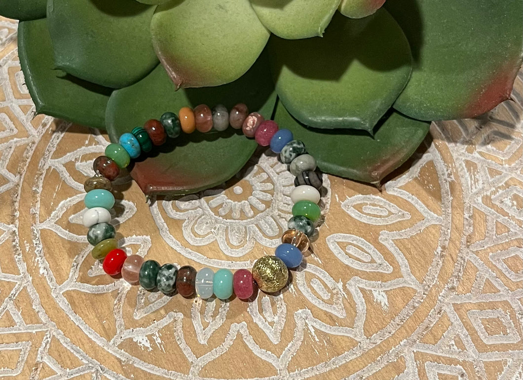 Gold Single Stone Bracelet