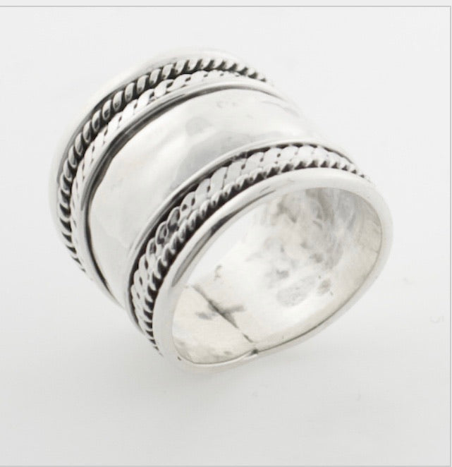 Hammered Sterling Silver Ring